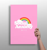Social Anxiety Aluminum Print.